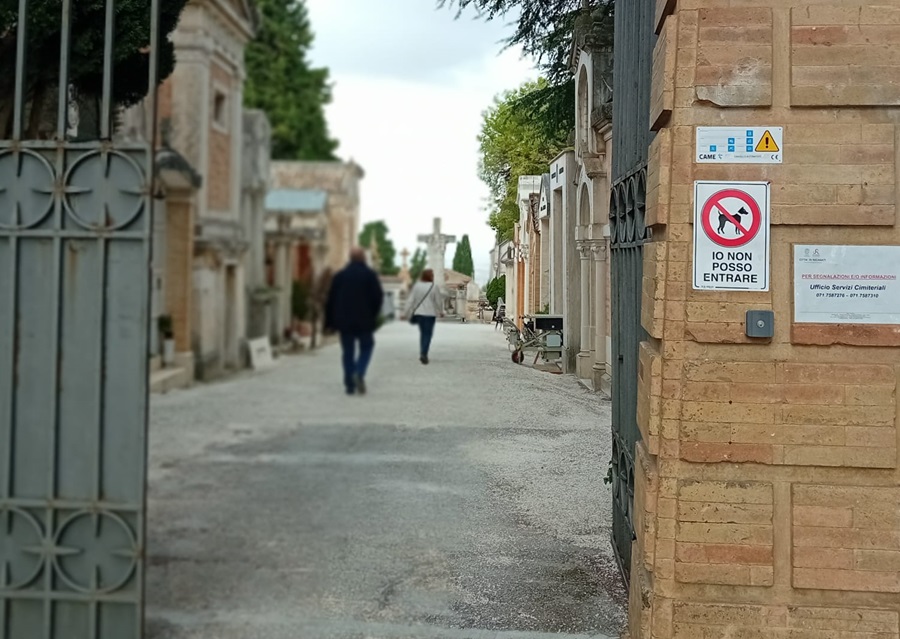 Recanati. Vietato l’ingresso dei cani al cimitero comunale