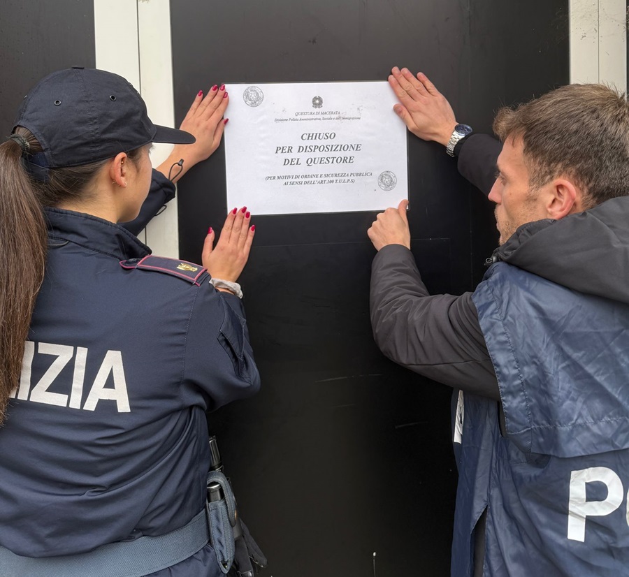 La Polizia di Stato dispone la sospensione della licenza per un Circolo di Macerata