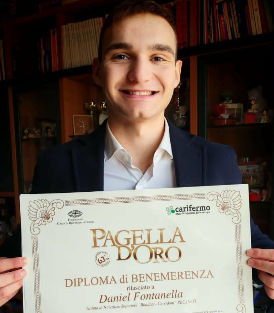 Pagella d’oro per uno studente recanatese che frequenta l’istituto Professionale Bonifazi